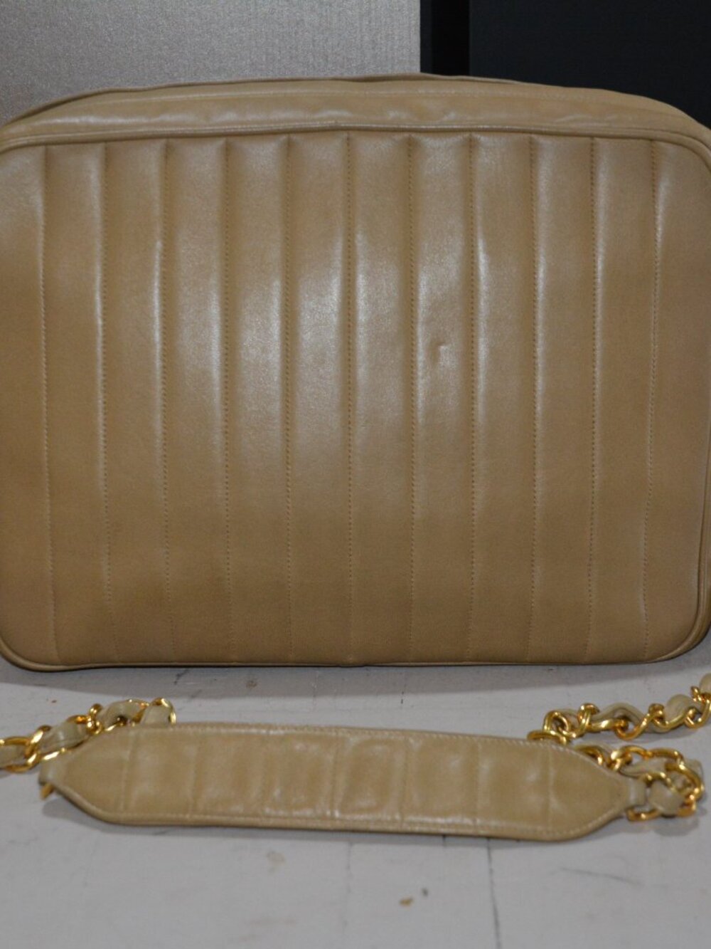 Vintage Chanel Mademoiselle Vertical Quilted Shoulder Bag - Picture 2 of 2